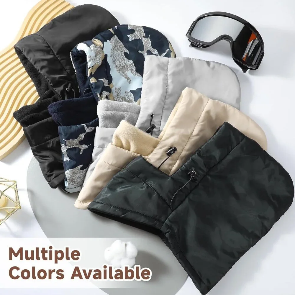 Men's Navy Blue Camo Lining Windproof Adjustable Winter Cold Weather Face Mask